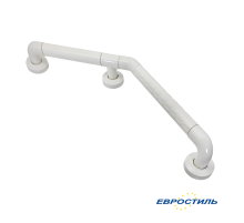 Поручень пристенный угловой 350+350 мм белый