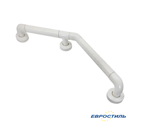 Поручень пристенный угловой 350+350 мм белый