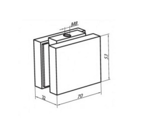 Коннектор стена-стекло с анкером