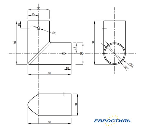 Соединительный элемент Г-образный