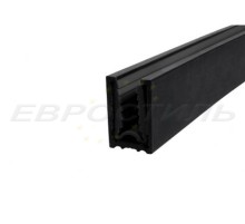 Профиль стекло-стена с уплотнителем (черный матовый)