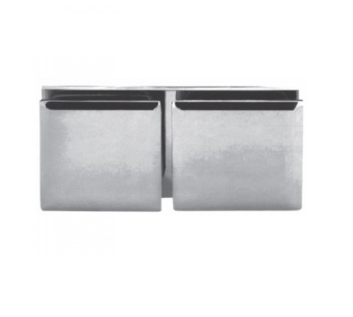 Коннектор стекло-стекло, хром