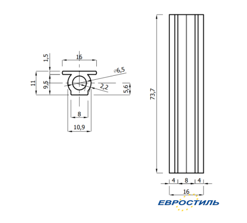 Закладная для опоры М8