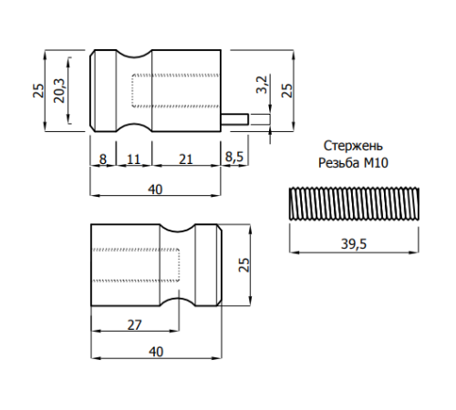 Ручка кноб для HPL