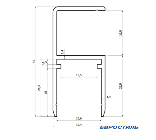 СТК-3, Профиль угловой для ЛДСП 16 мм