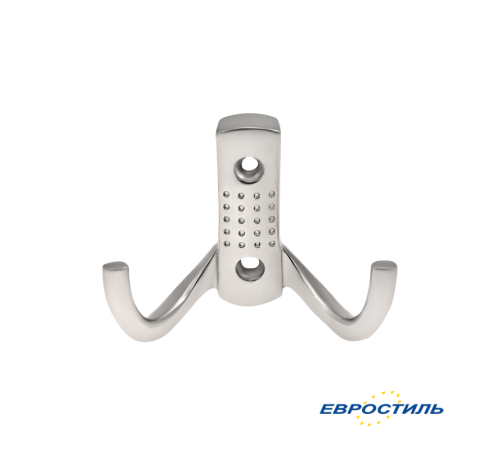 Крючок для одежды двухрожковый (сатин)