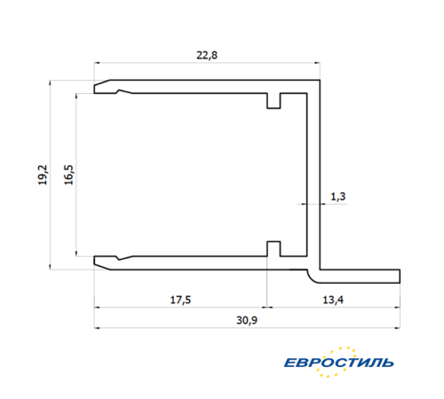 СТК-1, Профиль дверной для ЛДСП 16 мм