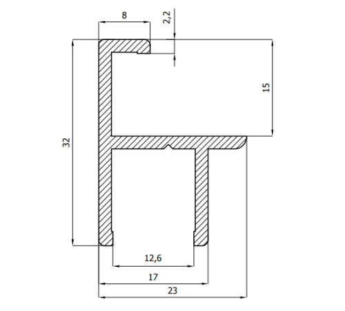 СТК-10, Профиль угловой для HPL-пластика 12 мм