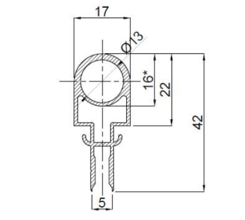 Стойка фасадная для шкафчиков