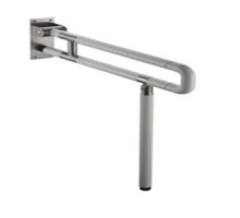 Поручень пристенный откидной со стойкой 600*700*100мм белый