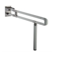 Поручень пристенный откидной со стойкой 600*700*100мм белый