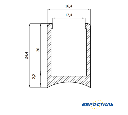СТК-8, Профиль пристенный для HPL-пластика 12 мм