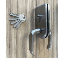 Замок нажимной для межкомнатной двери, без притвора