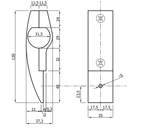 Подвесной зажим Design