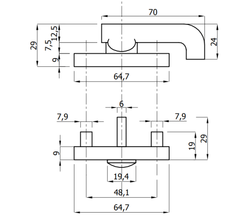 Завертка LK-001