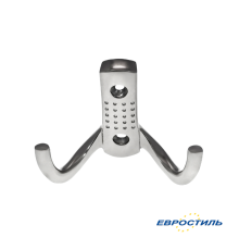 Крючок для одежды двухрожковый (хром)