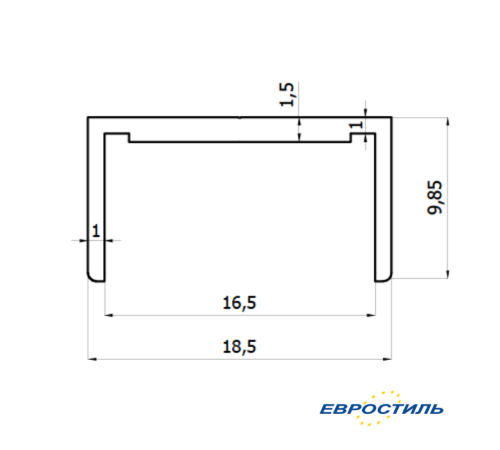 СТК-7, Профиль окантовочный для ЛДСП 16 мм