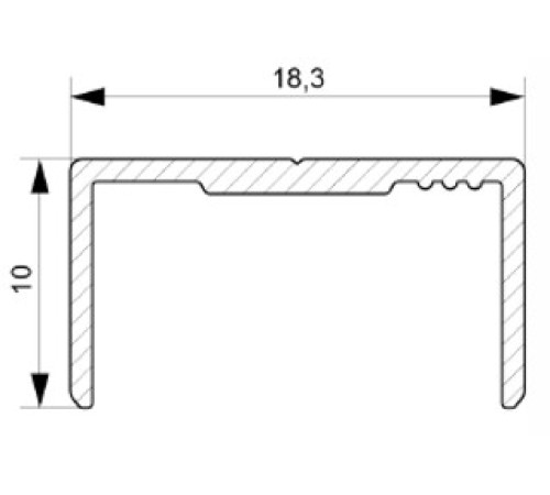 СТКСПА-6, Алюминиевый окантовочный профиль для ЛДСП 16 мм "" купить в Бресте