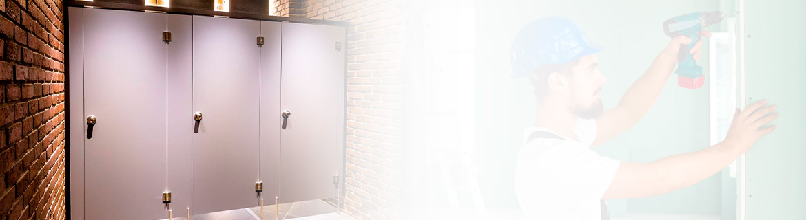 Монтаж сантехнических перегородок